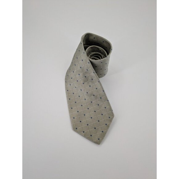 JONES NEW YORK MENS TIE‎ 4 X 59 LIGHT GREEN WITH BLUE ACCENTS - Picture 1 of 8